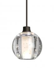 Besa Lighting RXP-BOCA5BB-BR - Besa, Boca 5 Cord Pendant, Clear Bubble, Bronze Finish, 1x35W Halogen