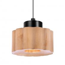 Besa Lighting RXP-KAONA-LED-BK - Besa Kao Pendant, Natural Shade, Black Finish, 1x3W LED