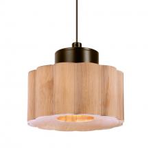 Besa Lighting RXP-KAONA-LED-BR - Besa Kao Pendant, Natural Shade, Bronze Finish, 1x3W LED