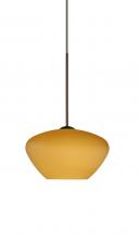 Besa Lighting X-541080-BR - Besa Pendant For Multiport Canopy Peri Bronze Amber Matte 1x50W Halogen