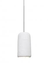 Besa Lighting X-GLIDEWH-LED-SN - Besa Glide Cord Pendant For Multiport Canopy, White, Satin Nickel Finish, 1x2W LED