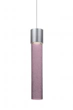 Besa Lighting X-WAND12PL-LED-SN - Besa, Wanda 12 Cord Pendant For Multiport Canopy, Plum Bubble, Satin Nickel Finish, 1