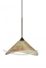 Besa Lighting XP-181305-BR - Besa Pendant Hoppi Bronze Mocha/Clear 1x50W Halogen