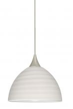 Besa Lighting XP-4679KR-SN - Besa Pendant Brella Satin Nickel Chalk 1x50W Halogen