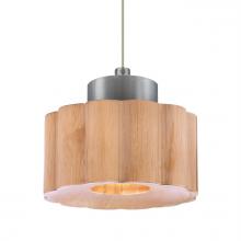 Besa Lighting XP-KAONA-LED-SN - Besa Kao Pendant, Natural Shade, Black Finish, 1x3W LED