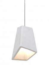 Besa Lighting XP-SKIPWH-LED-SN - Besa Skip Cord Pendant, White, Satin Nickel Finish, 1x9W LED