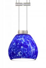  1XA-560586-SN - Besa Pendant Tay Tay Satin Nickel Blue Cloud 1x50W Halogen