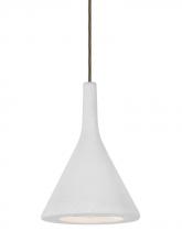 Besa Lighting J-GALAWH-LED-BR - Besa Gala Pendant For Multiport Canopy, White, Bronze Finish, 1x9W LED