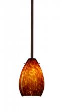 Besa Lighting 1TT-171318-BR - Besa Pera 6 Stem Pendant Bronze Amber Cloud 1x50W Candelabra