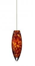 Besa Lighting RXP-409618-SN - Besa Pendant Juliette Satin Nickel Amber Cloud 1x35W Halogen