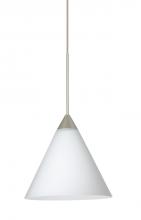 Besa Lighting 1XP-512107-SN - Besa Pendant Kani Satin Nickel Opal Matte 1x50W Halogen