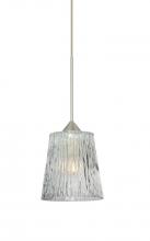 Besa Lighting 1XP-512500-SN - Besa Pendant Nico 4 Satin Nickel Clear Stone 1x35W Halogen