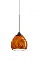 Besa Lighting 1XP-560518-BR - Besa Pendant Tay Tay Bronze Amber Cloud 1x50W Halogen