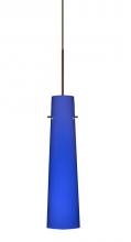 Besa Lighting 1XC-5674CM-BR - Besa Camino Pendant Bronze Cobalt Blue Matte 1x50W Halogen