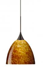 Besa Lighting XP-757018-BR - Besa Pendant Sasha Bronze Amber Cloud 1x50W GY6.35