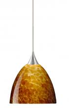 Besa Lighting RXP-757018-SN - Besa Pendant Sasha Satin Nickel Amber Cloud 1x50W GY6.35