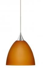 Besa Lighting 1XP-757080-SN - Besa Pendant Sasha Satin Nickel Amber Matte 1x50W GY6.35