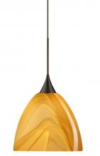 Besa Lighting 1XT-7570HN-LED-BR - BESA PENDANT SASHA BRONZE HONEY 1X6W LED