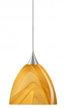 Besa Lighting 1XC-7570HN-LED-SN - BESA PENDANT SASHA SATIN NICKEL HONEY 1X6W LED