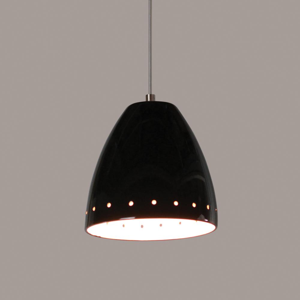 Realm Low Voltage Mini Pendant Black Gloss