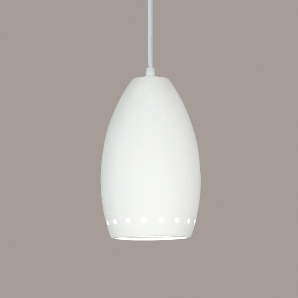 Grenada Pendant: Dove (White Cord & Canopy)