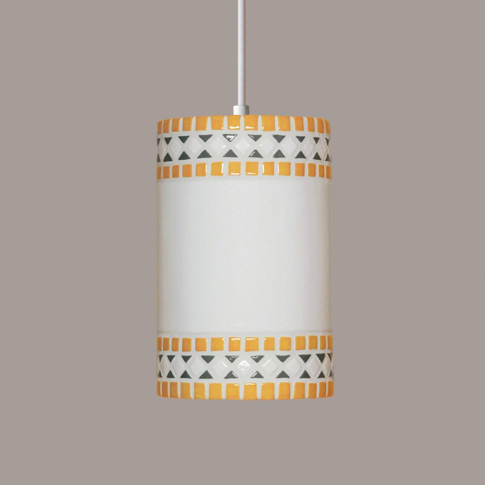 Borders Pendant Sunflower Yellow (Black Cord & Canopy)