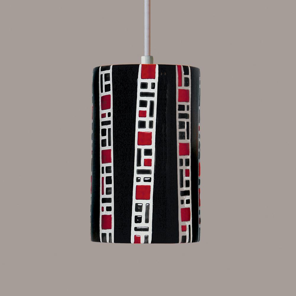 Ladders Pendant Black (Black Cord & Canopy)