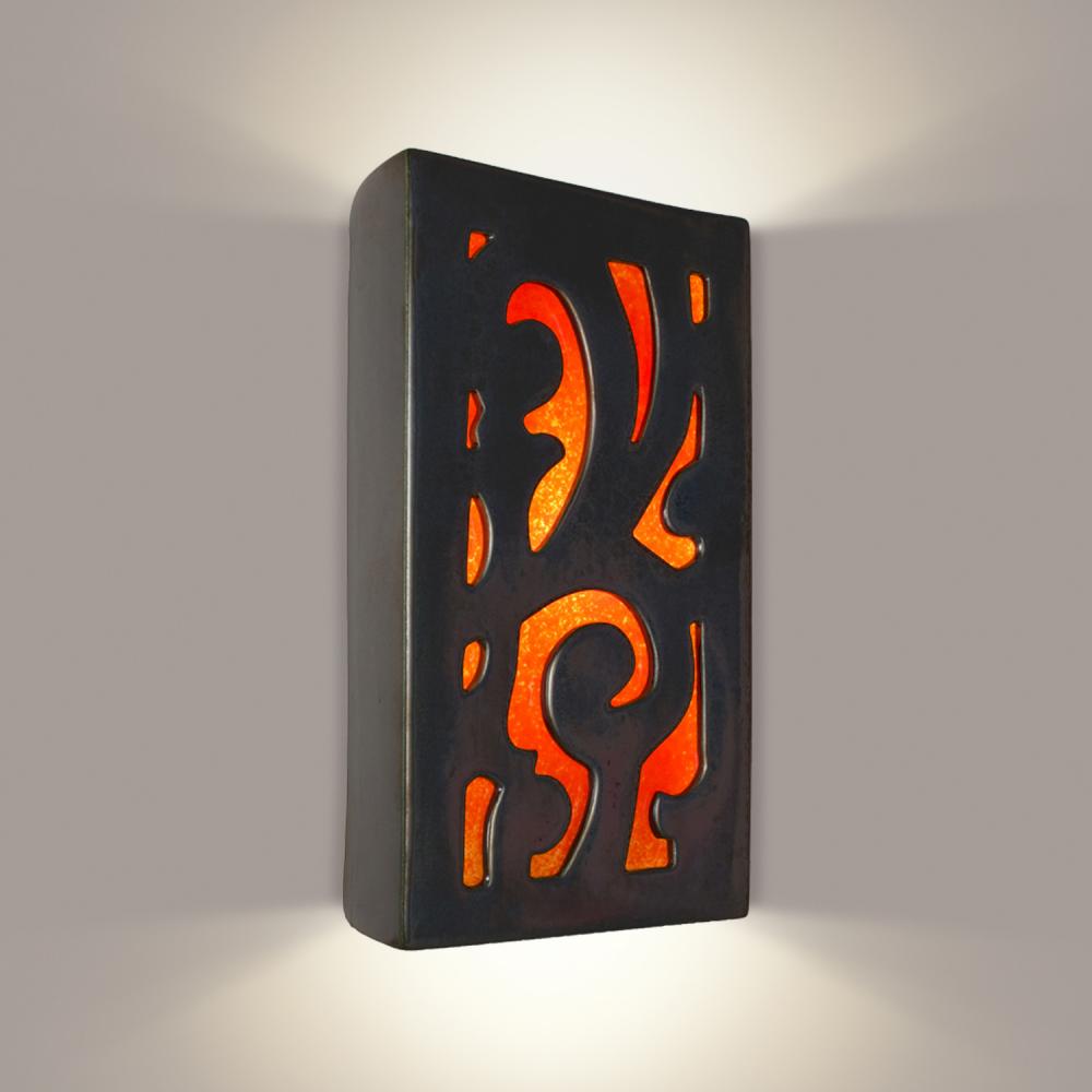 Cathedral Wall Sconce Gunmetal and Fire