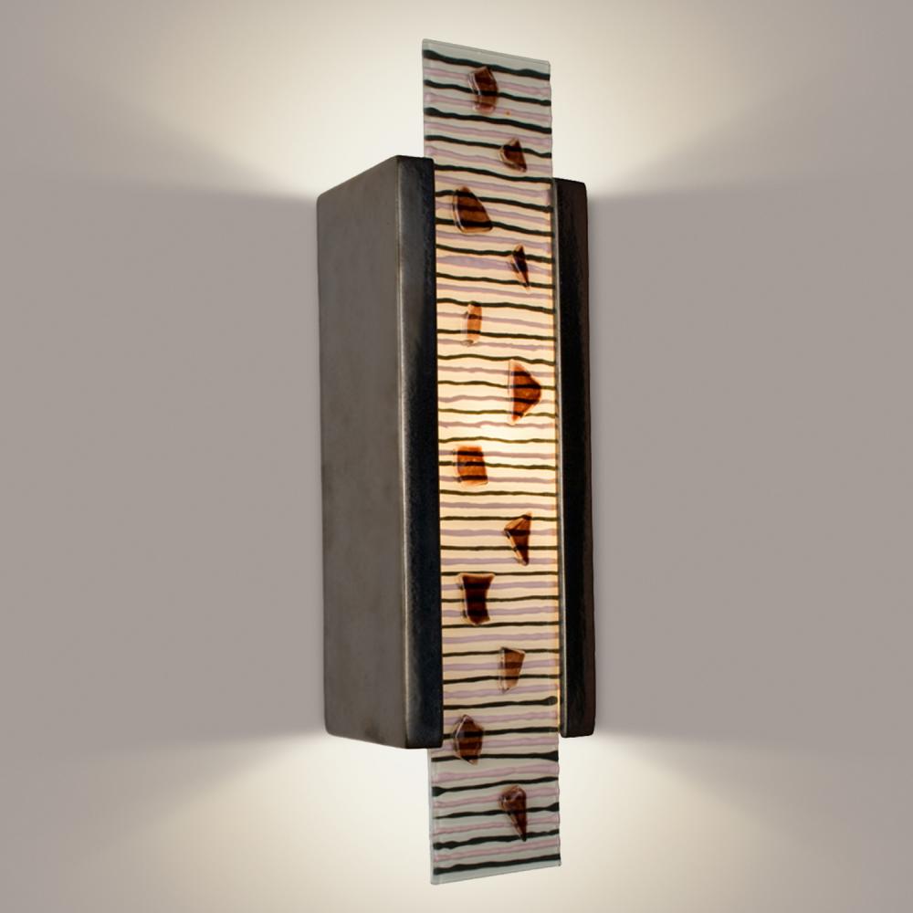 Zen Garden Wall Sconce Gunmetal and Multi Rosewood (Outdoor/WET Location)