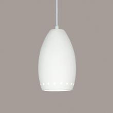 A-19 P1503-A12-WCC - Grenada Pendant: Dove (White Cord & Canopy)