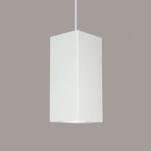 A-19 P1802-A6-WCC - Gran Timor Pendant: Milk Chocolate (White Cord & Canopy)