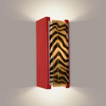 A-19 RE117-MR-ZCM-WET - Safari Wall Sconce Matador Red and Zebra Caramel (Outdoor/WET Location)