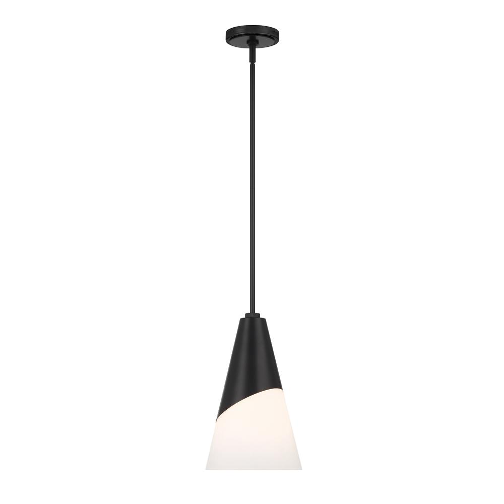 Brian Patrick Flynn Tori 1 Light Matte Black Pendant