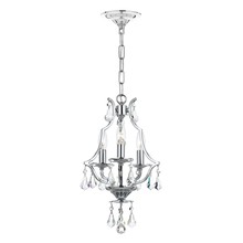 Crystorama 5933-CH-CL-MWP - Cedar 3 Light Polished Chrome Mini Chandelier