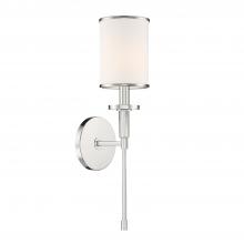 Crystorama HAT-471-PN - Hatfield 1 Light Polished Nickel Sconce