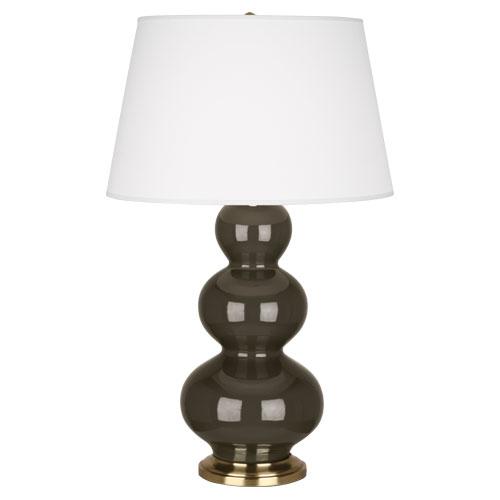 Brown Tea Triple Gourd Table Lamp