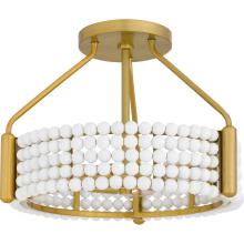 Quoizel MOL1716BRG - Molly 3-Light Brushed Gold Semi-Flush Mount