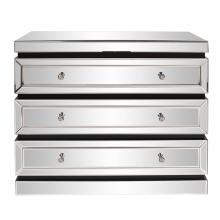 Howard Elliott 99064 - 3-Tiered Mirrored Cabinet w/ Drawers