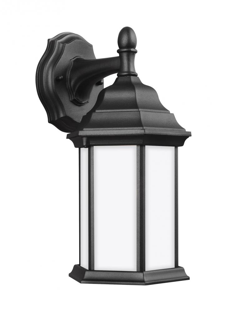 Sevier traditional 1-light LED outdoor exterior small downlight outdoor wall lantern sconce in black