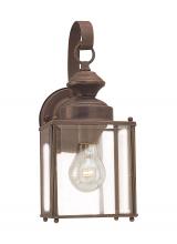  8457-71 - Jamestowne transitional 1-light medium outdoor exterior wall lantern in antique bronze finish with c