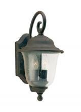 Generation Lighting 8459EN-46 - Trafalgar traditional 2-light LED outdoor exterior medium wall lantern sconce in oxidized bronze fin