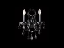 Avenue Lighting HF1041-BLK - ONYX LANE. 2 LIGHT BLACK CRYSTAL WALL SCONCE