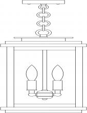 Arroyo Craftsman BOH-8DD-RC - 8" Bournemouth Pendant