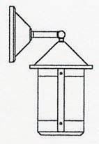 Arroyo Craftsman BB-8WGW-AB - 8" berkeley wall mount - wet rated