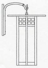 Arroyo Craftsman GB-18LRM-RC - 18" glasgow long body wall mount