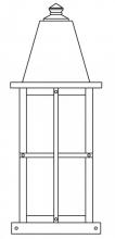 Arroyo Craftsman HC-8LOF-MB - 8" hartford long body column mount