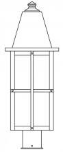 Arroyo Craftsman HP-8LRM-RB - 8" hartford long body post mount