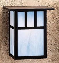 Arroyo Craftsman HS-10ARM-S - 10" huntington sconce with roof and classic arch overlay