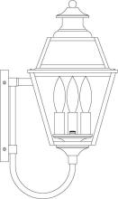 Arroyo Craftsman INB-8GRCLR-MB - 8" inverness wall mount with glass roof