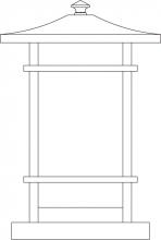 Arroyo Craftsman KAC-7TSRM-MB - 7" katsura column mount with toshi overlay